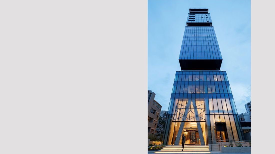 A residential tower reading its context