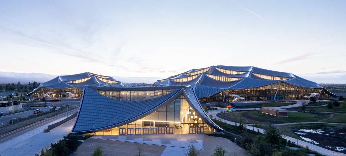 Google Gradient Canopy showing the scale of the glazed envelope