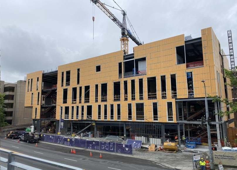 Mass timber under construction
