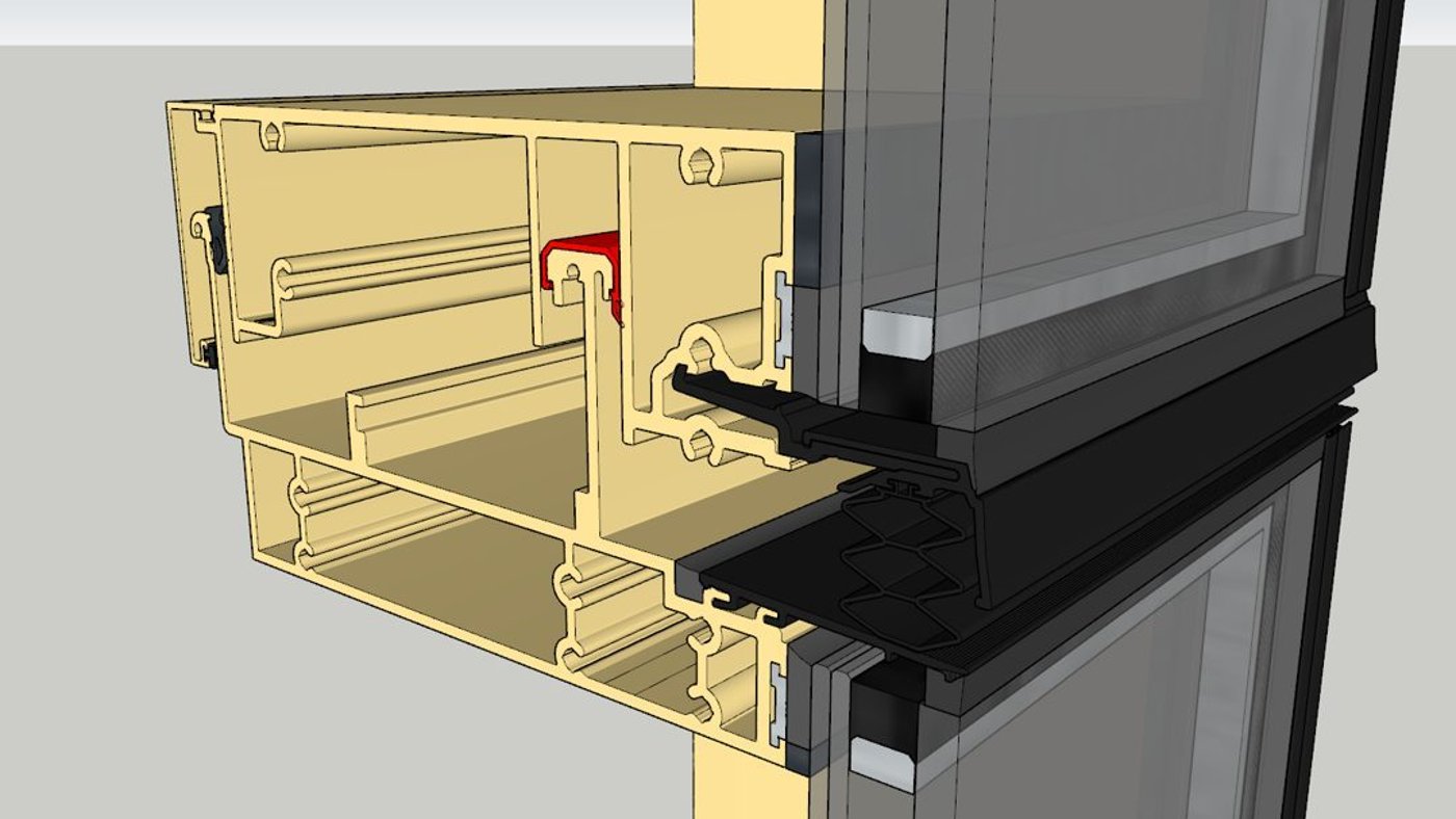 Layered facade seal diagram