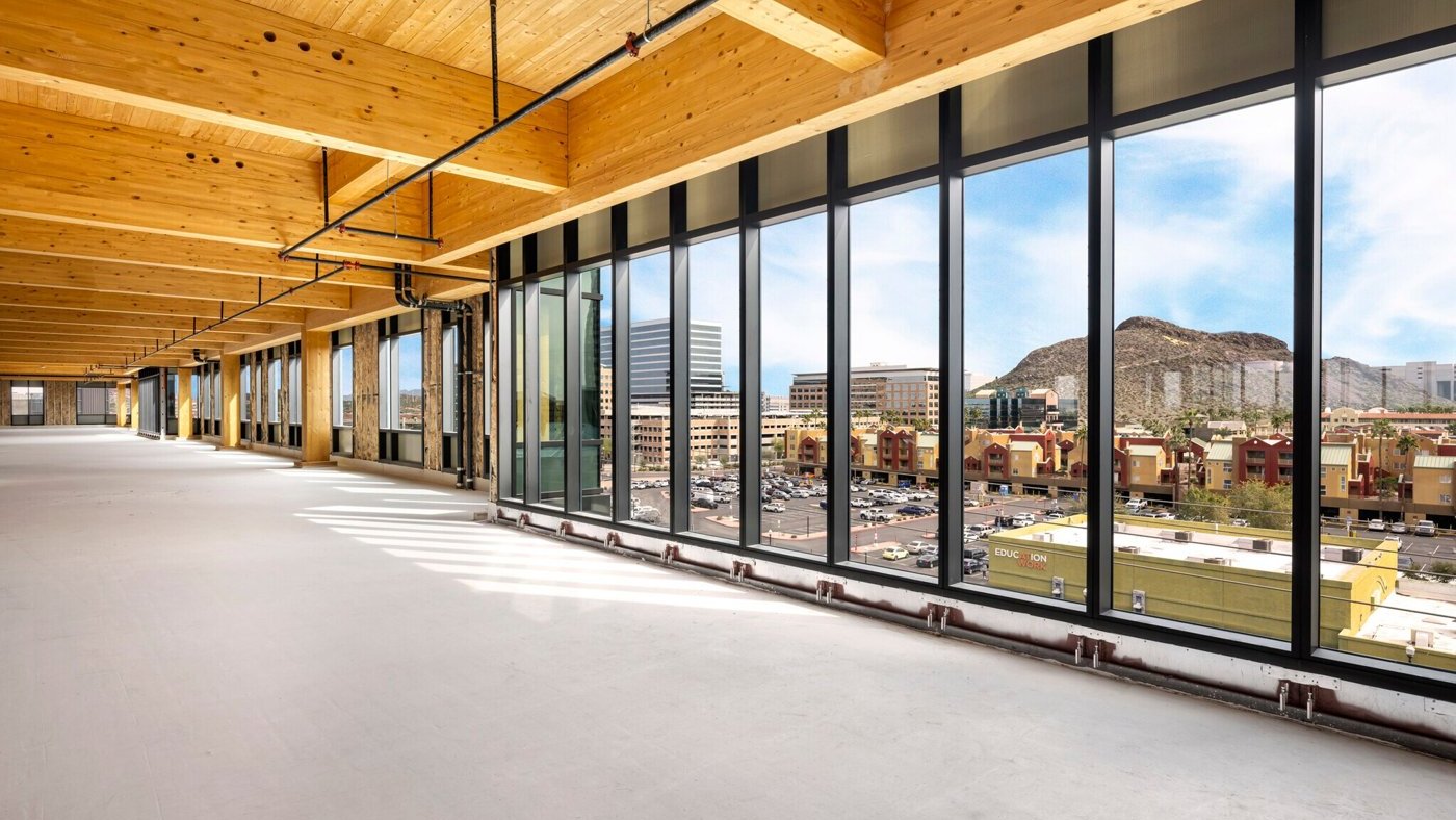 Glazed office interior