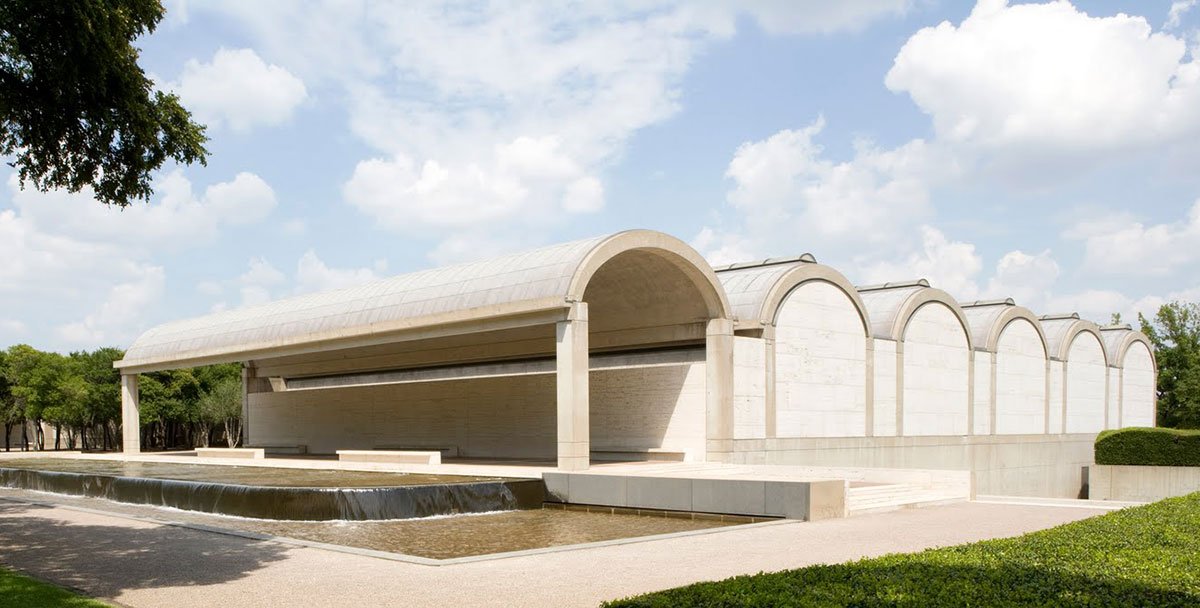 A point on a rolling wheel. Brown said the cycloidal arch at the Kimbell Museum turns a run of arches into wheels moving on a track.