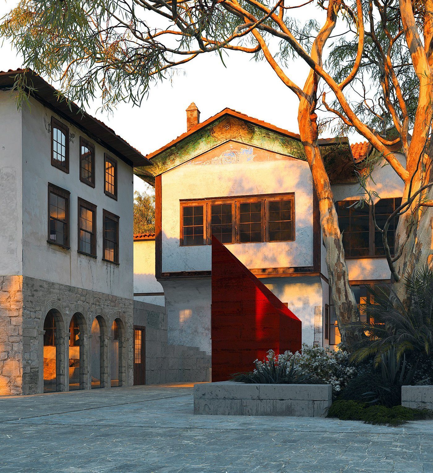Besa Museum proposal and restored Toptani House