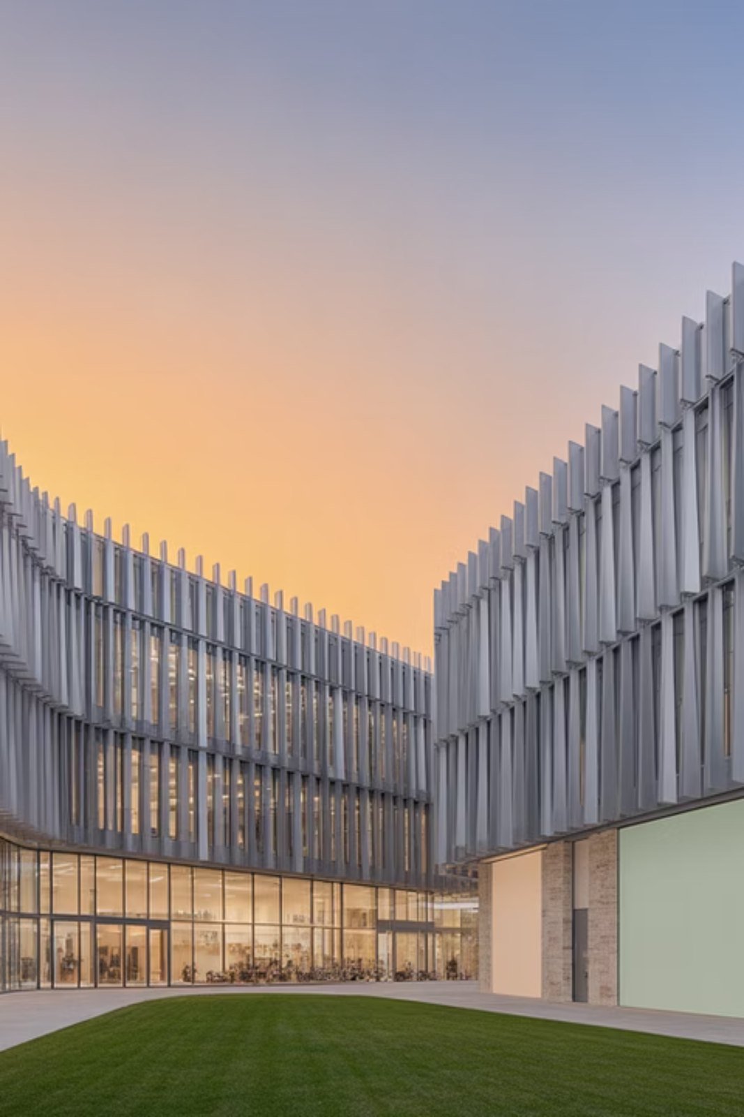 Vertical shading fins