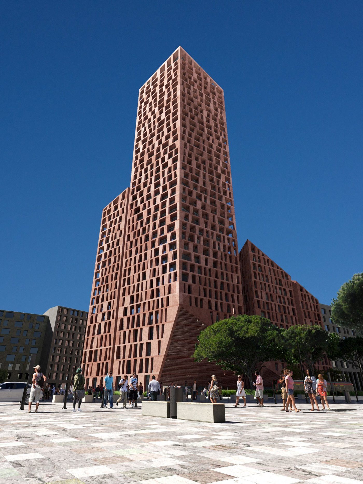 New Boulevard Tower and its civic-scaled base