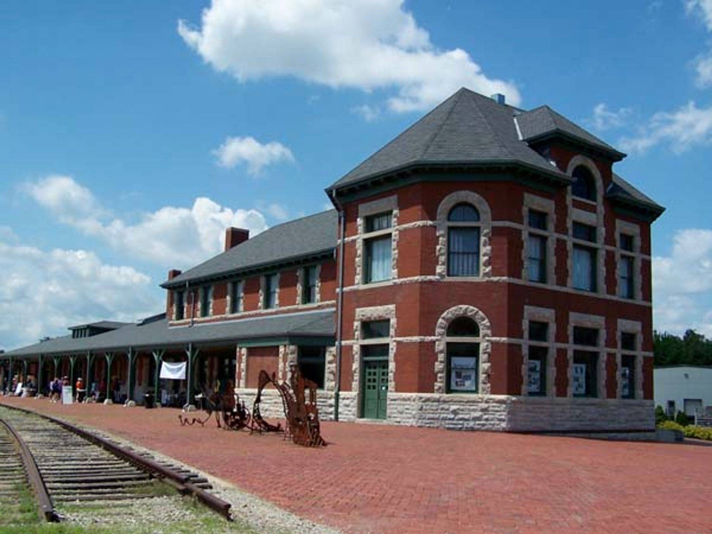 What the trail used to carry. Brown said the multifamily building looked to the historic depots along the Katy Trail, their masonry and detailing, and the trains.