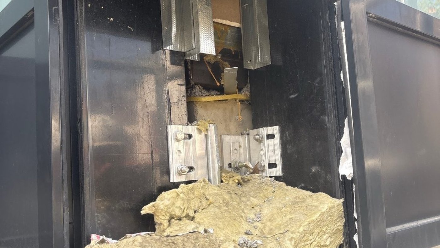 Voids found in an existing external wall during a fire-risk assessment
