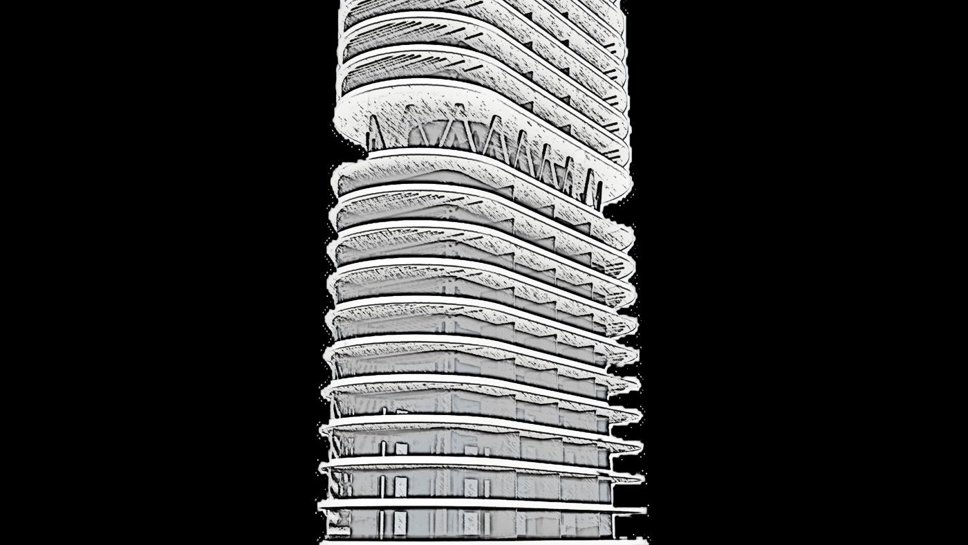 Slender tower