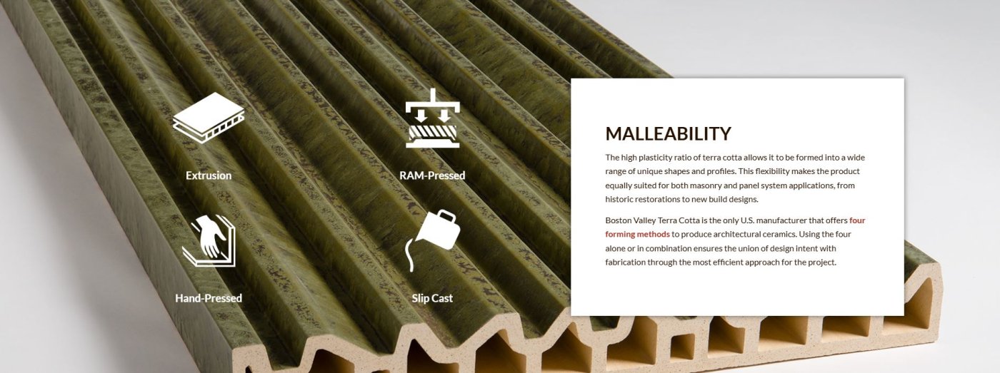 Four ways to make a shape. Schwartz said Boston Valley uses all four commercially viable forming methods, so the work starts from design intent rather than from a catalogue.