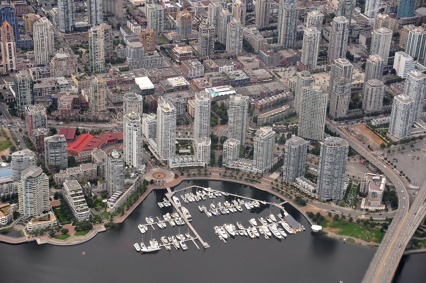 Vancouver waterfront community aerial