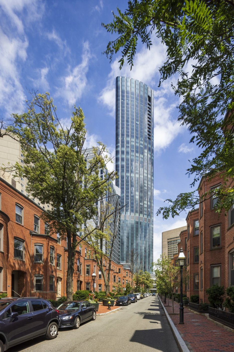A soft triangle on a difficult site. Arianpour said a tight triangular plot gave a reflective glass tower with curved corners.