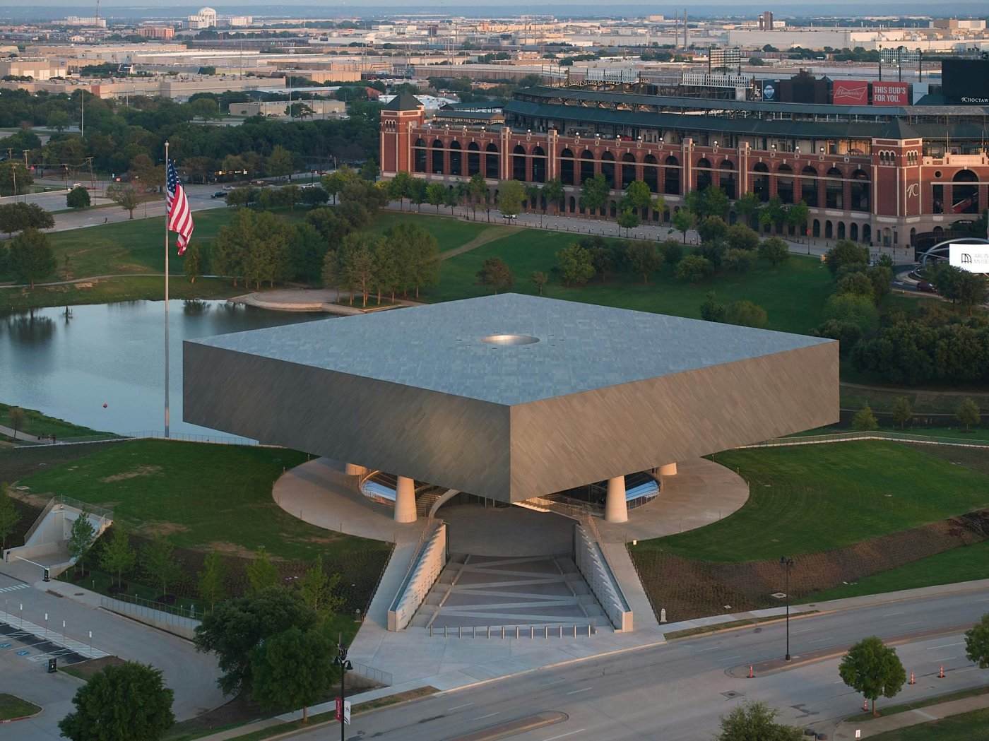 Arlington, beside the stadiums. Fogleman said the roof will get a lot of television coverage because of where the building sits, which was reason to detail it properly.