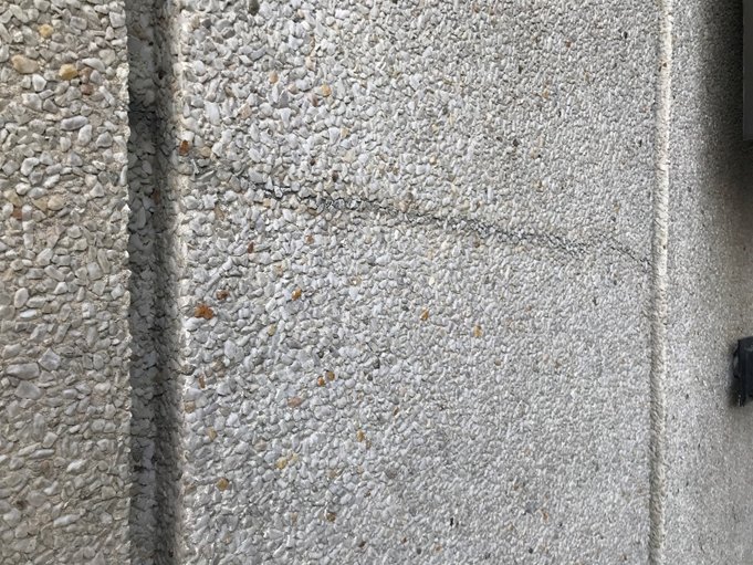 Existing concrete panel staining
