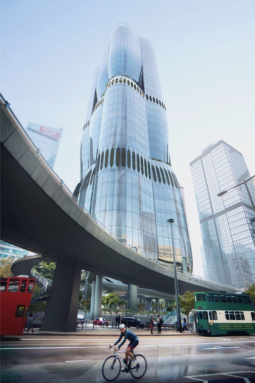 The Henderson curved-glass facade concept
