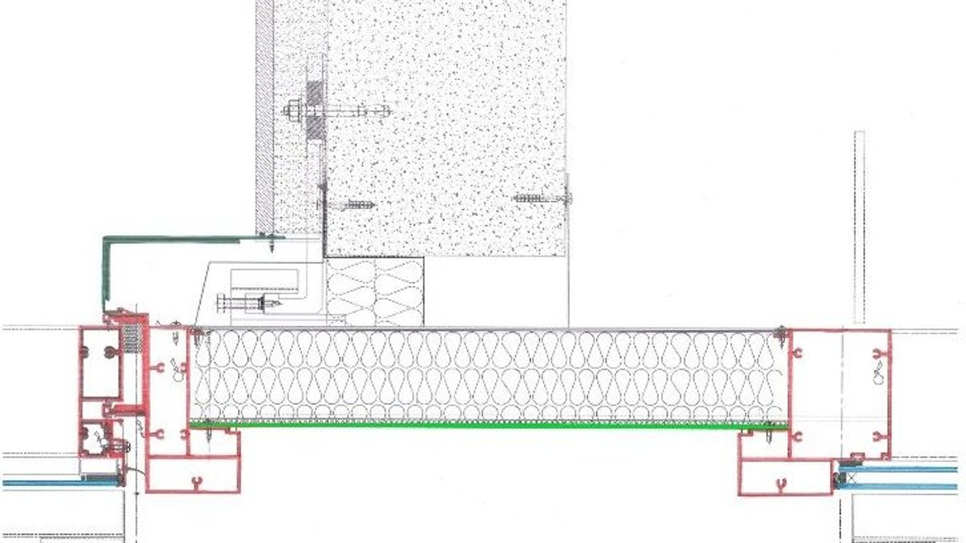 Diagram of the recessed spandrel detail