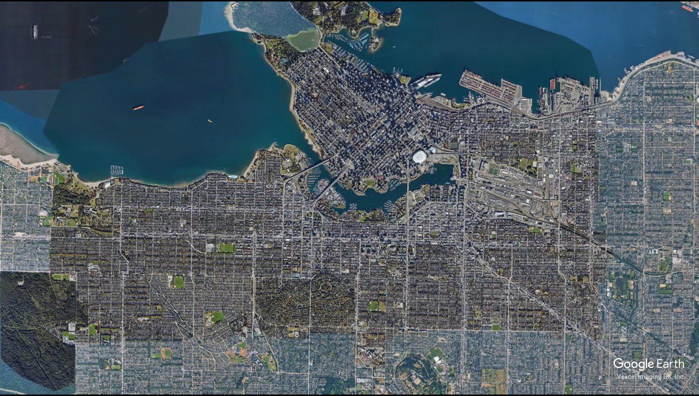 Downtown Vancouver site aerial