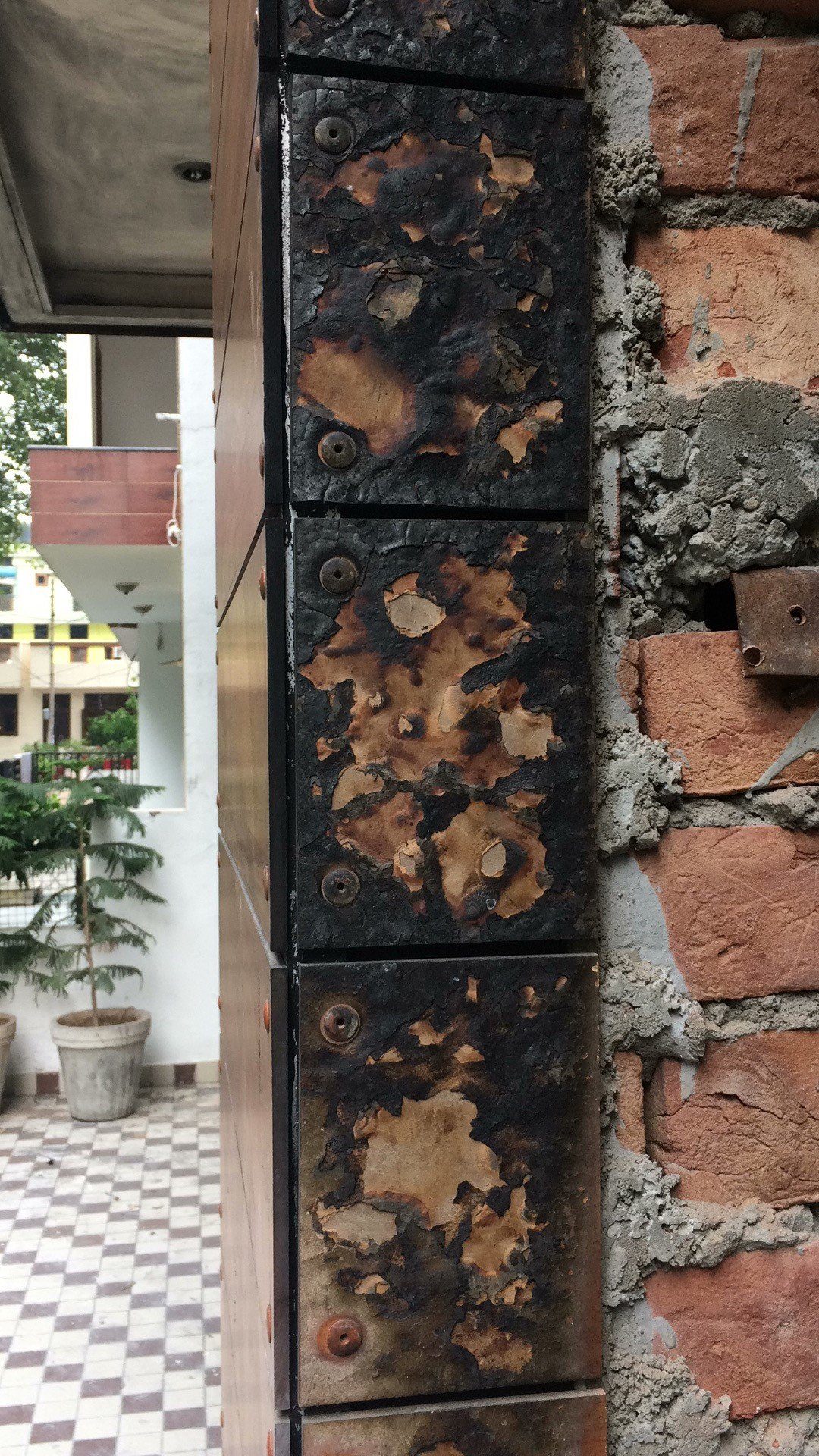 Intact cladding after fire