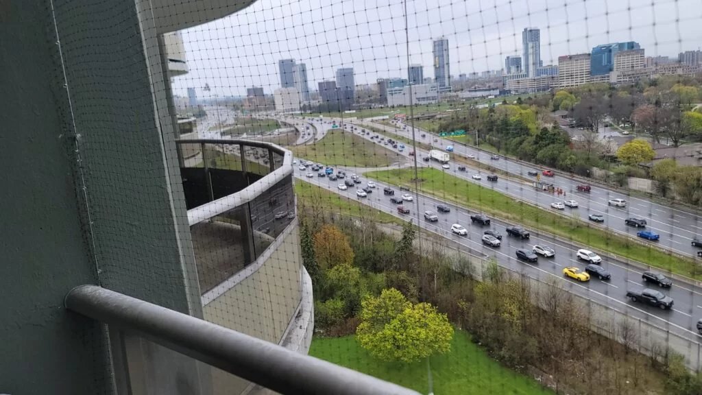 The forecast, and the netting. Karbach opened on a balcony with netting strung over it: an attempt at the mess that does not address what is actually wrong.