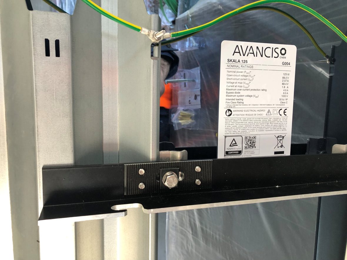 Photovoltaic panel wiring and inverter
