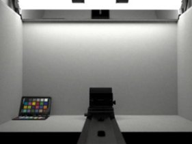 Spectral measurement in a light booth
