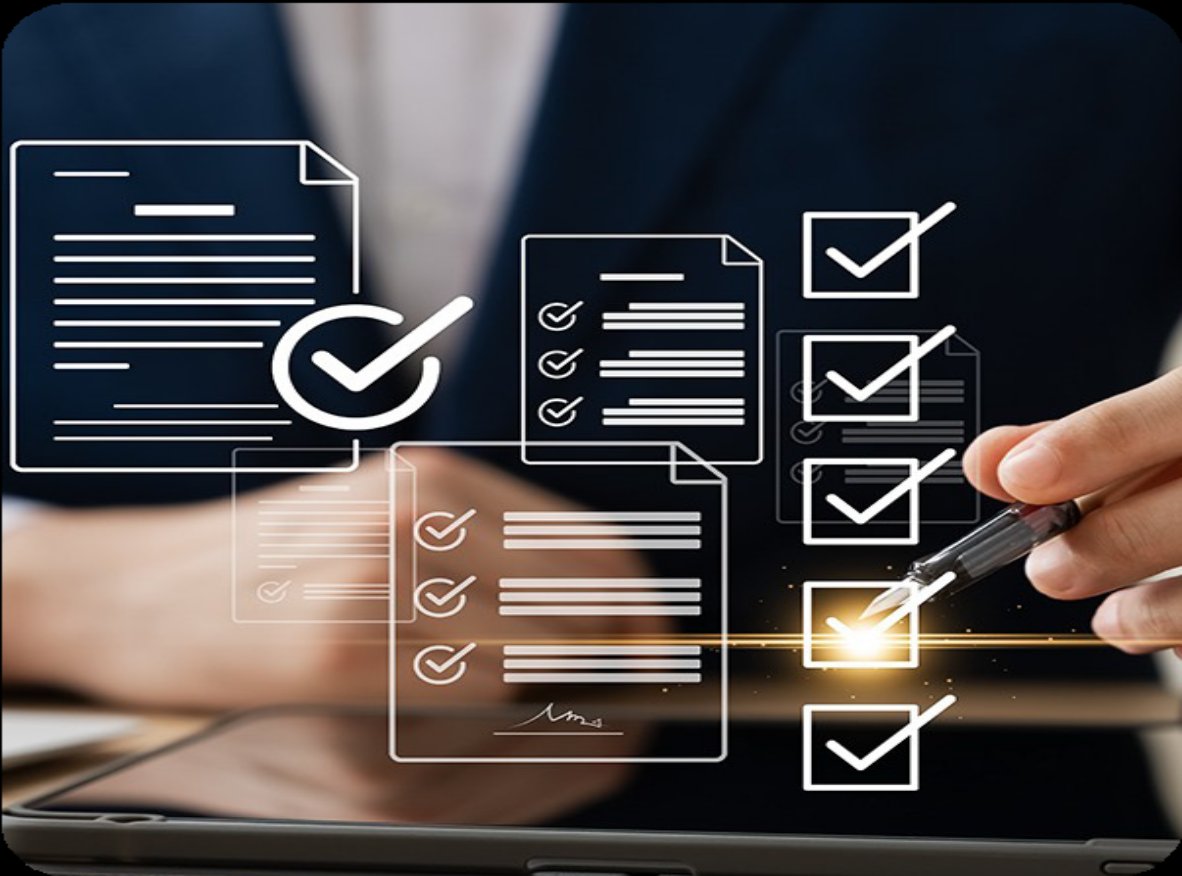 Compliance checklist being ticked off