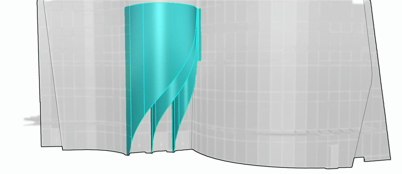 Spiral fin geometry study