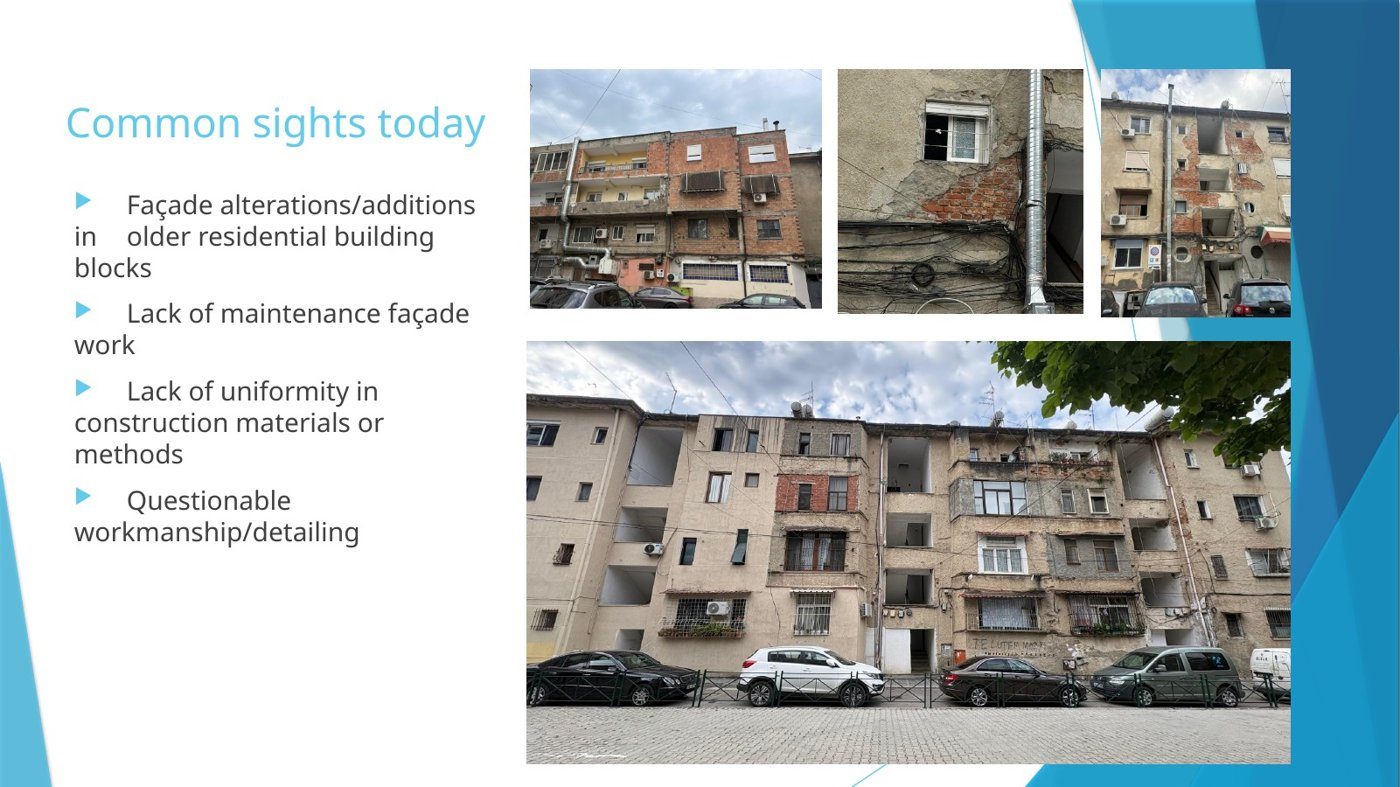 Existing blocks in Tirana