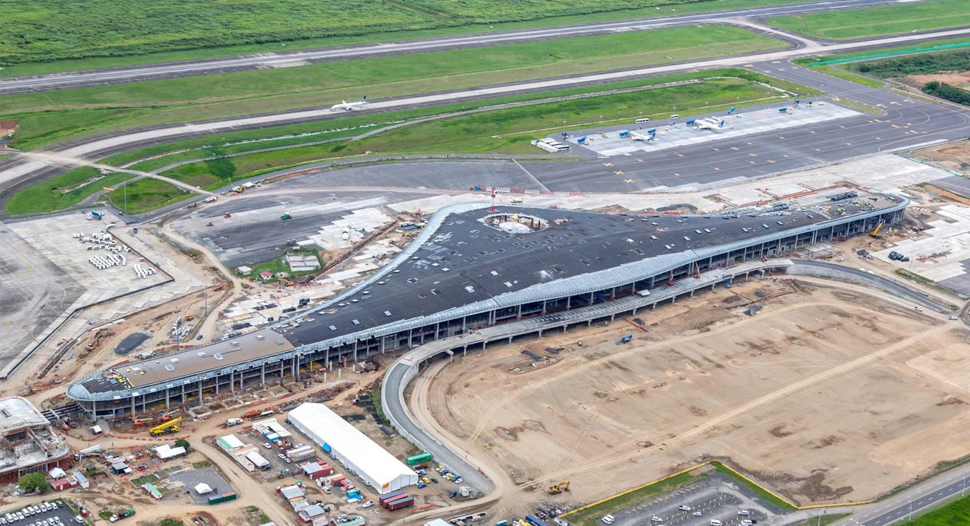 Aerial view of Tocumen International Airport in Panama
