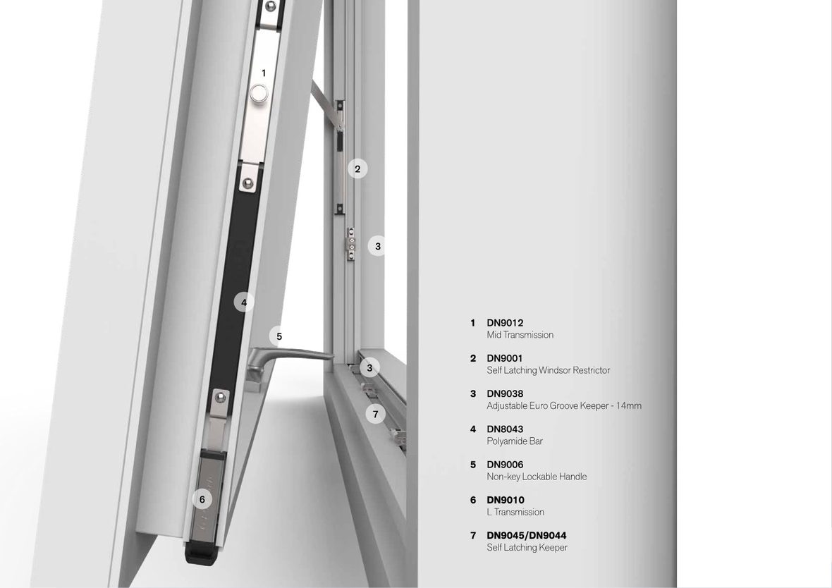 Awning window hinge and anti-lift hardware