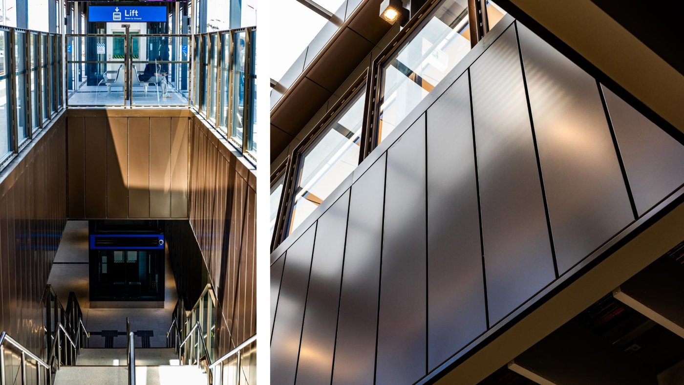 Curved, tapered long-span profiled-steel building