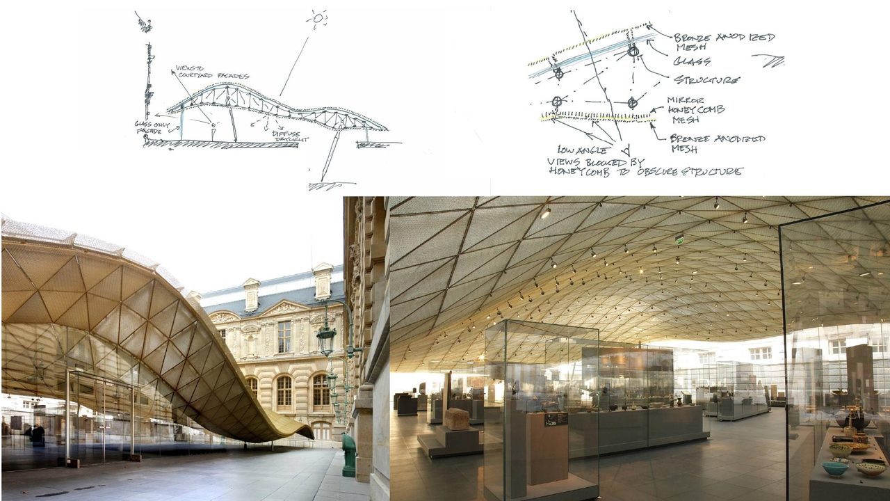 Louvre Islamic Art courtyard canopy
