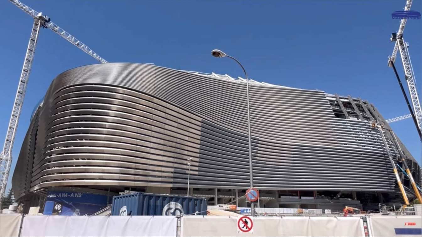 Bernabéu façade during construction