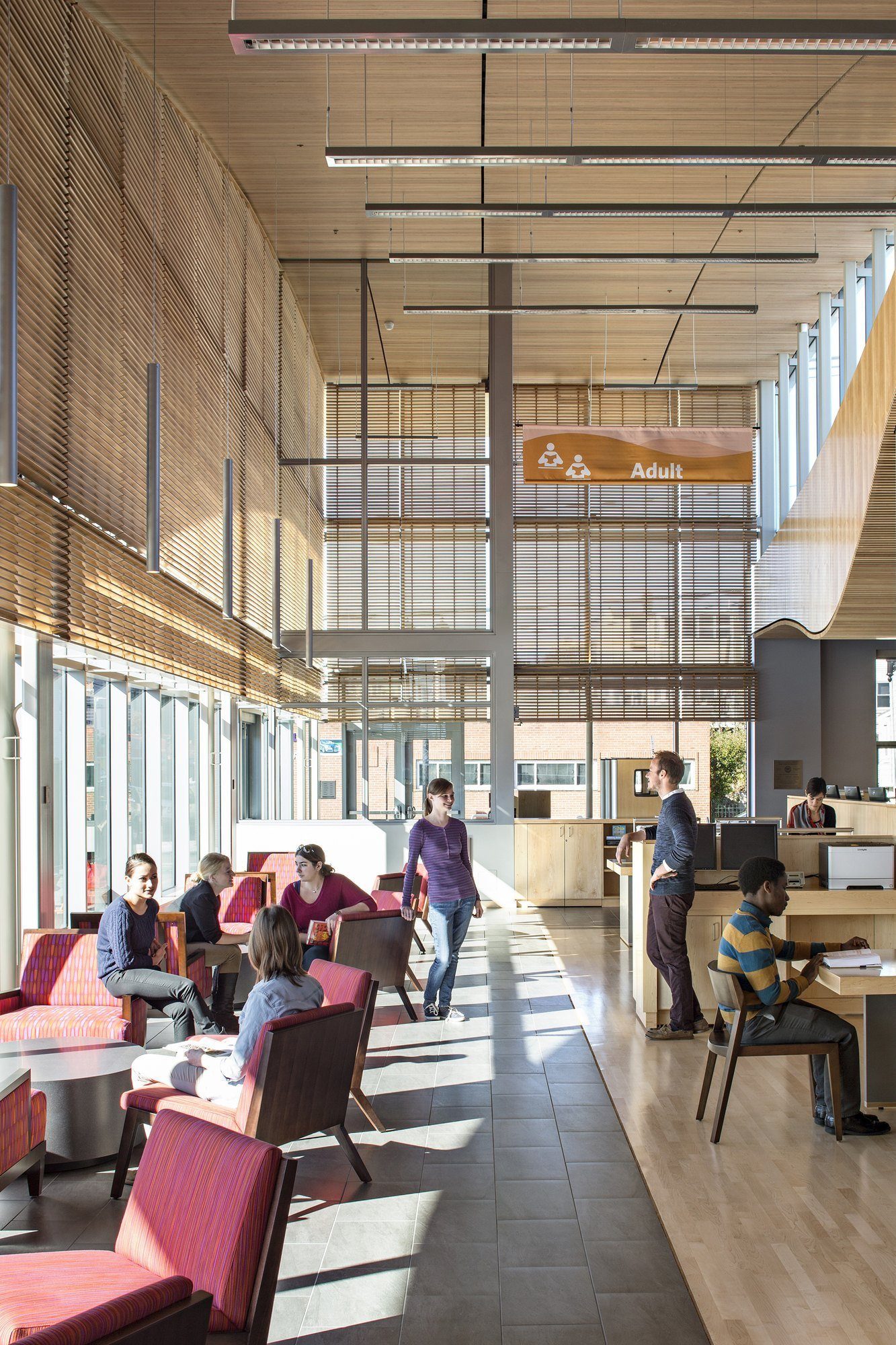 East Boston Public Library and its glazed openings