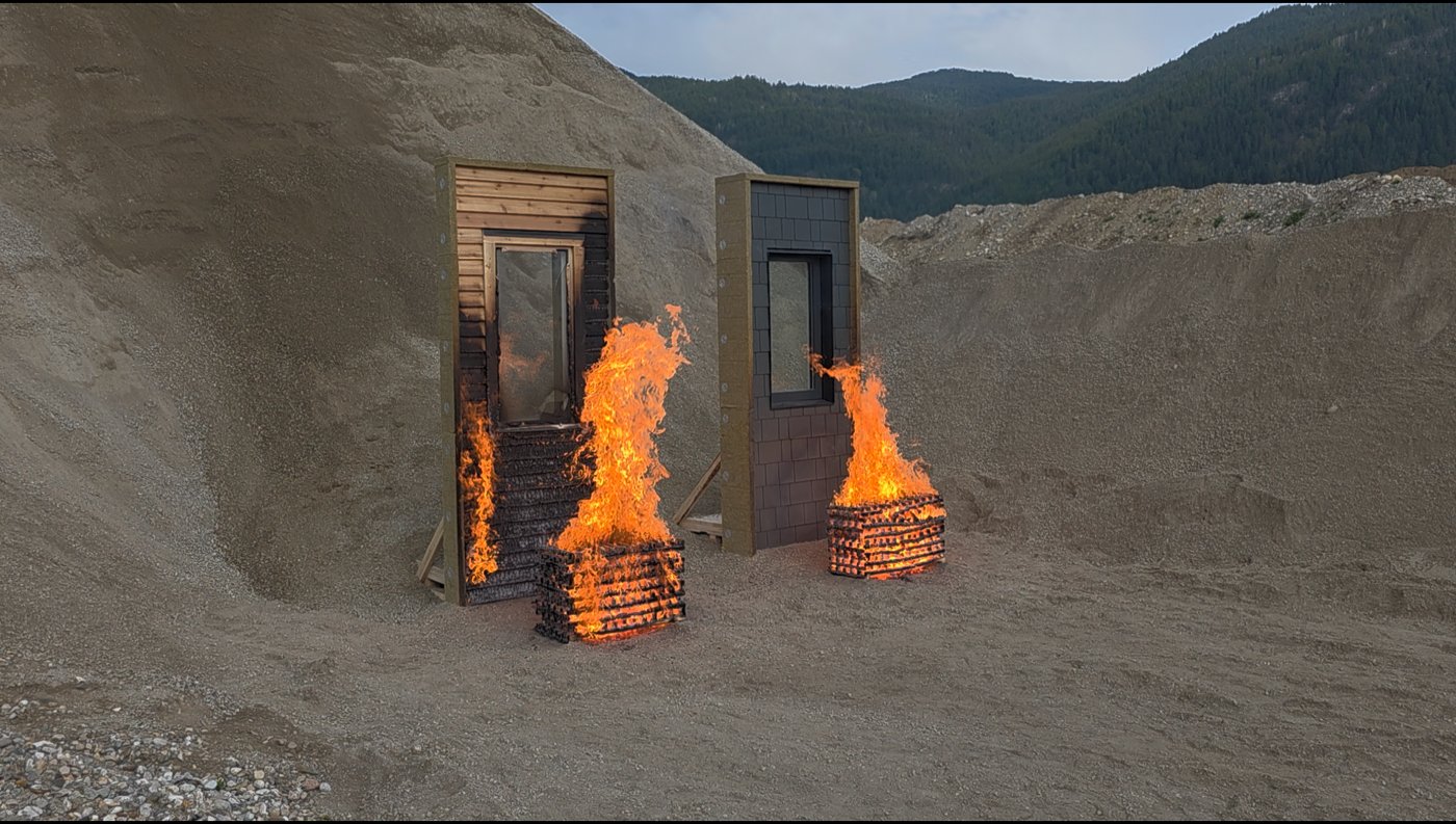 Full-scale façade fire test