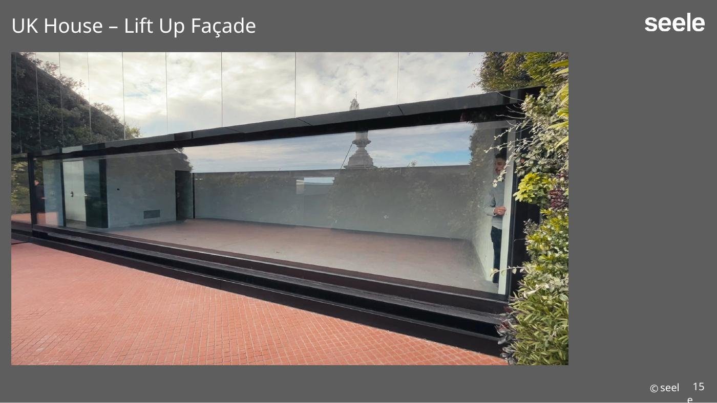 Lift-up façade