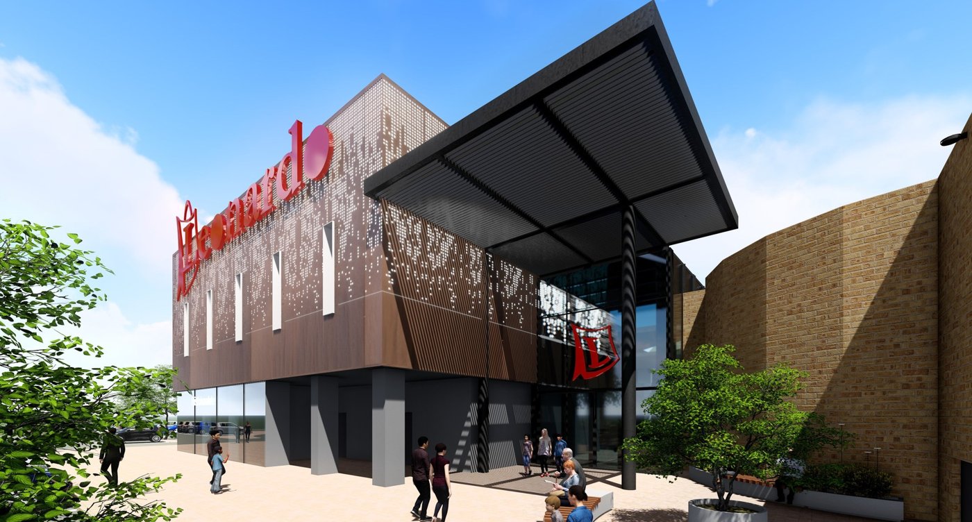 Proposed entrance transformation at Centro Commerciale Leonardo
