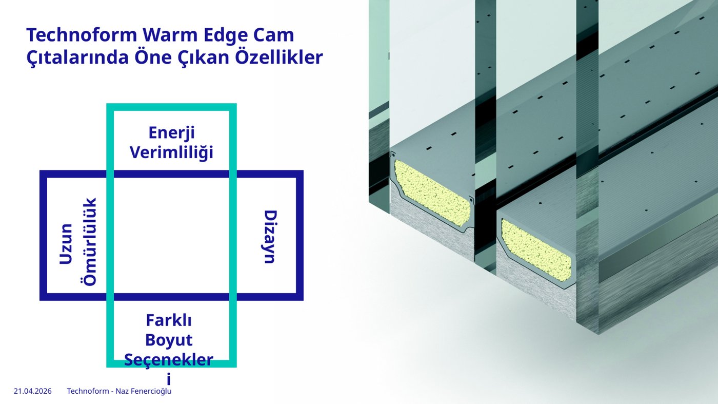 Warm-edge cam çıtalarının kesit görünümü