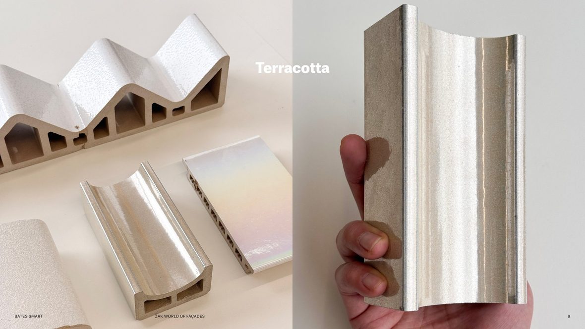 Terracotta profile and finish samples