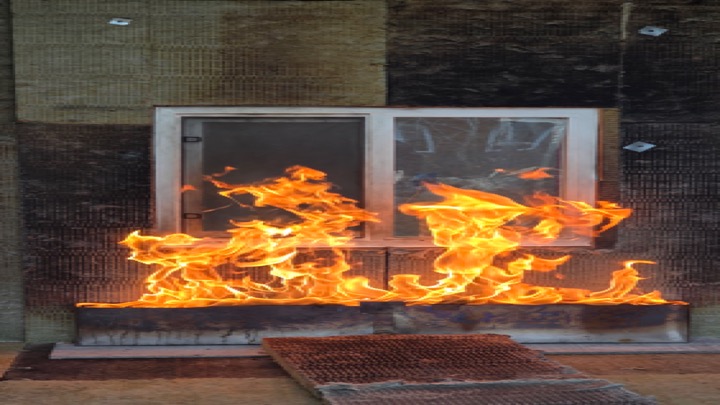 Thirty seconds. Conventional glass breaks about that fast, and then the fire comes in through the hole.