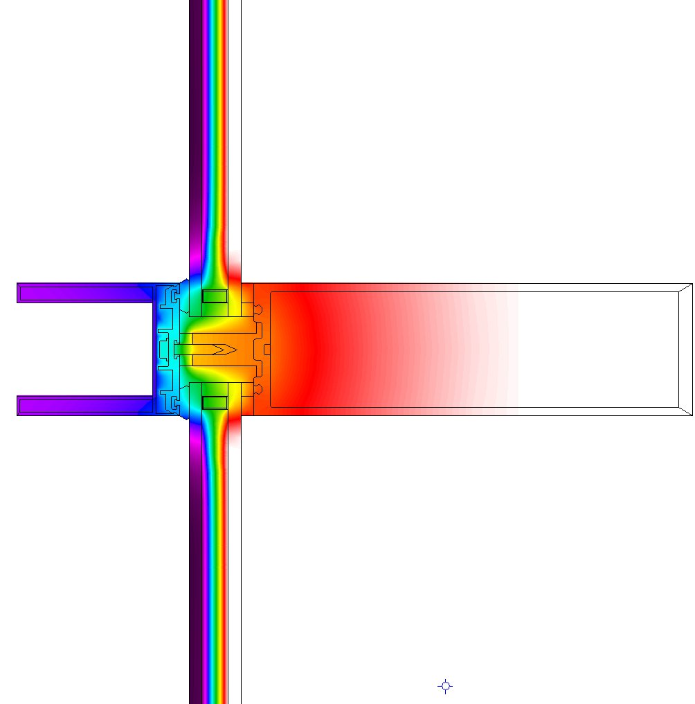 Risk at the vertical mullion. Paparo said thermal modelling of the typical sections found condensation risk at the mullions on both the box section and the T.